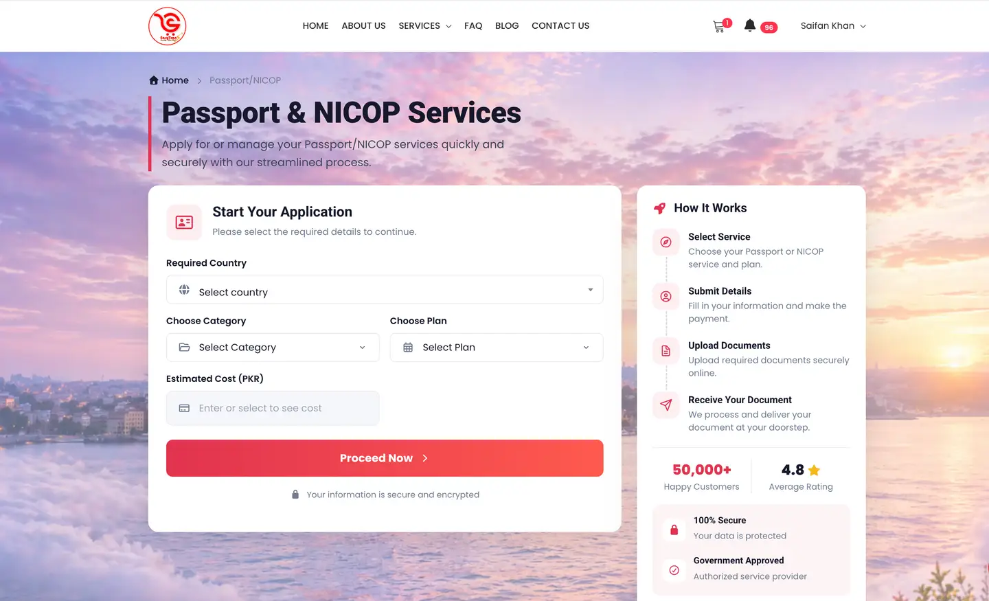 EasyTrans financial services website developed by Encoder Technologies — view 8