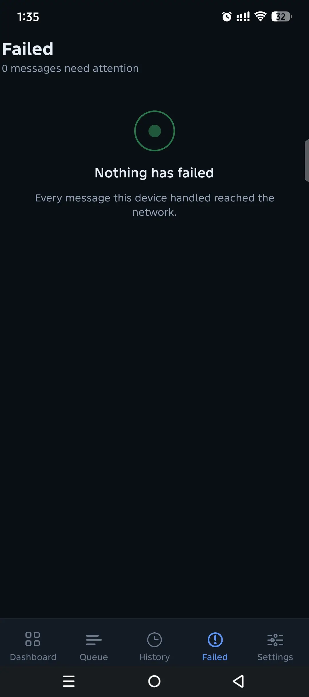 SimTriggerr custom SMS gateway sending messages from a physical SIM — view 2